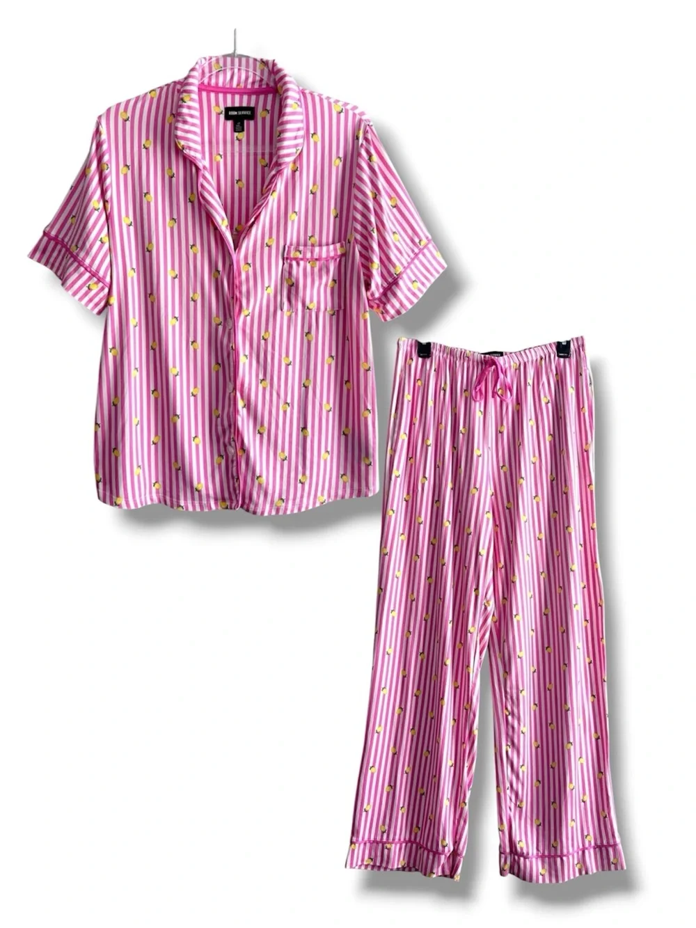 Room Service Pink Striped & Zebra Print Pajama Sets. 2 Pair Included